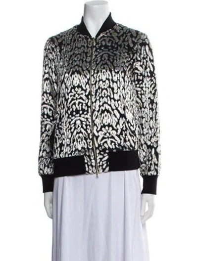 Pre-owned Adam Lippes Printed Evening Jacket In Blue