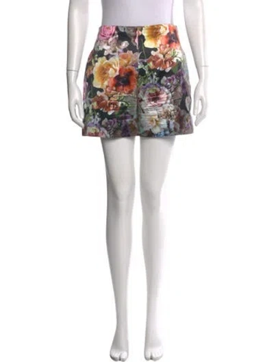 Pre-owned Adam Lippes Printed Mini Shorts In Black