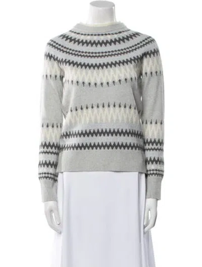 Pre-owned Adam Lippes Printed Turtleneck Sweater