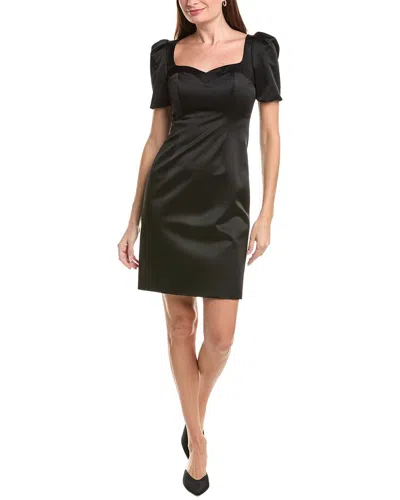 Adam Lippes Puff Sleeve Mini Dress In Black