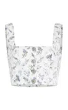 Adam Lippes Quinn Top In Printed Poplin In Floral