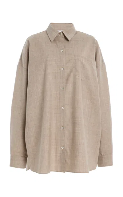 Adam Lippes Relaxed Tropical Wool Shirt