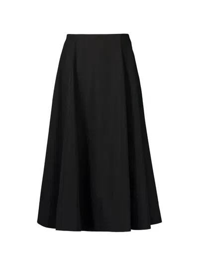 Adam Lippes Rene Zip-fastening Skirt In Black
