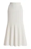 Adam Lippes Ribbed Compact-jacquard Midi Skirt