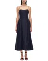 Adam Lippes Rickie Dress In Leopard Jacquard In Black