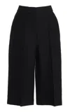 Adam Lippes Riley Short In Silk Wool In Black