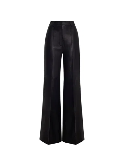 Adam Lippes Riz Leather Trousers In Black