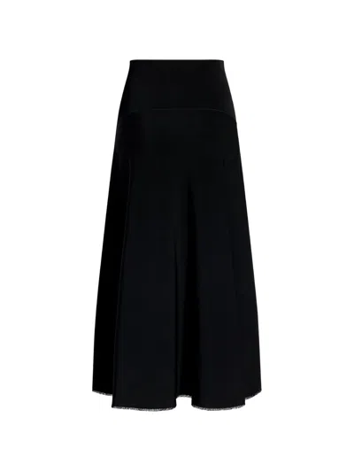 Adam Lippes Romy Knit Midi Skirt In Black