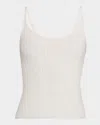Adam Lippes Rue Brushed Cashmere Tank Top In White