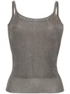 Adam Lippes Rue Metallic Top In Grey