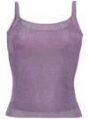 Adam Lippes Rue Metallic Top In Purple