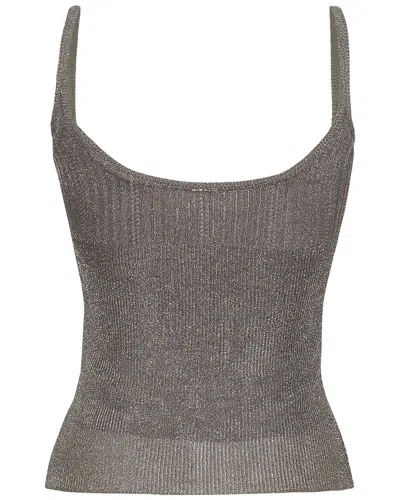 Adam Lippes Rue Top In Nickel