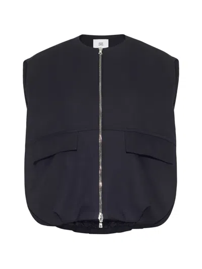 Adam Lippes Ryoshi Zip-up Vest In Black