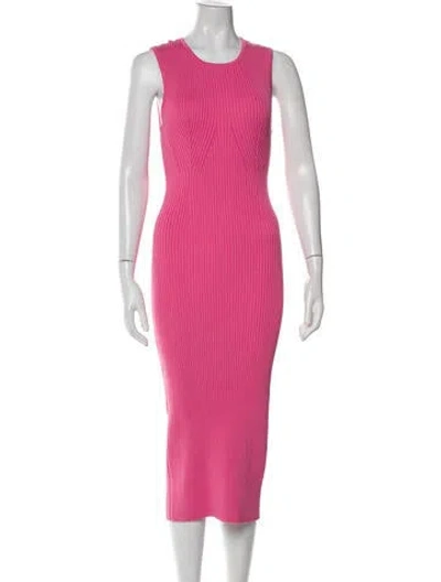 Pre-owned Adam Lippes Scoop Neck Long Dress In Pink