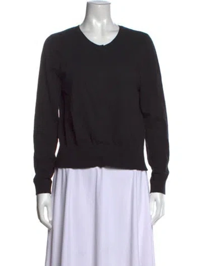 Pre-owned Adam Lippes Scoop Neck Sweater In Black