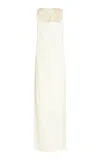 Adam Lippes Selima Dress In Satin Back Crepe In Ivory