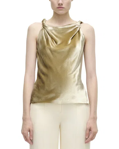 Adam Lippes Selima Silk-blend Top In Multi