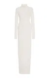 Adam Lippes Sequined Turtleneck Maxi Dress