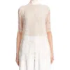 Adam Lippes Sheer Floral Lace Tunic Top In White In Neutral