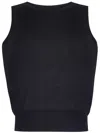 Adam Lippes Shell Fine-knit Top In Black