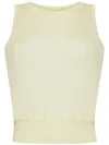 Adam Lippes Shell Fine-knit Top In Yellow