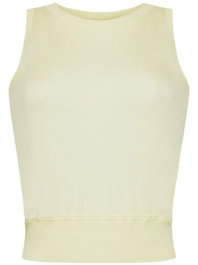 Adam Lippes Shell Fine-knit Top In Yellow