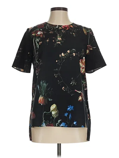 Pre-owned Adam Lippes Short Sleeve Blouse In Black