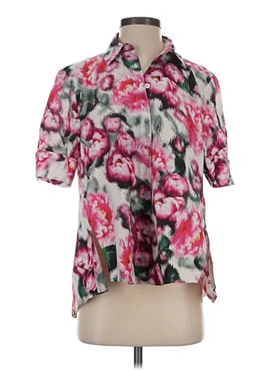 Pre-owned Adam Lippes Short Sleeve Blouse In Pink