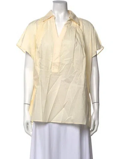 Pre-owned Adam Lippes Short Sleeve Top W/ Tags In Neutrals