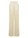 Adam Lippes Silas Silk Charmeuse Trousers In Neutral