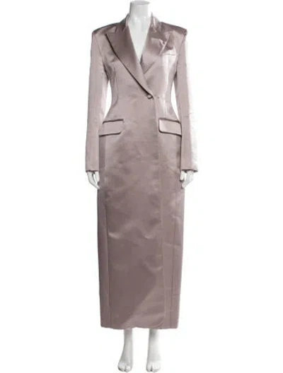 Pre-owned Adam Lippes Silk Coat In Pink/purple