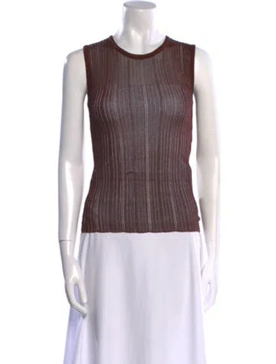 Pre-owned Adam Lippes Silk Crew Neck Sweater