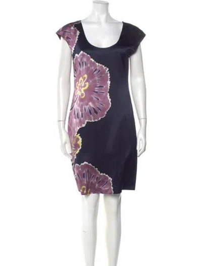 Pre-owned Adam Lippes Silk Knee-length Dress W/ Tags In Blue