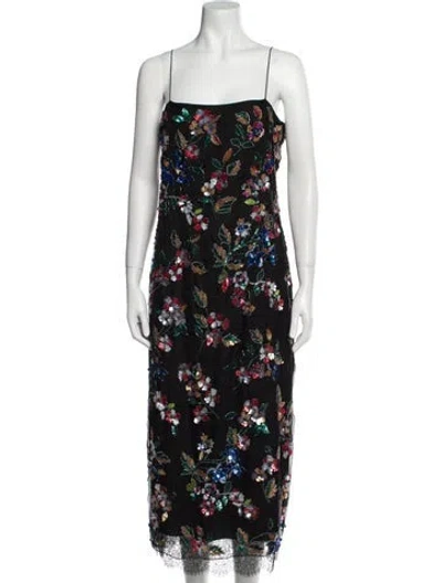 Pre-owned Adam Lippes Silk Long Dress In Black