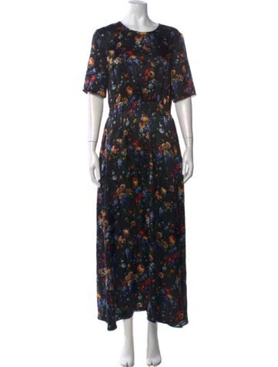 Pre-owned Adam Lippes Silk Long Dress In Black