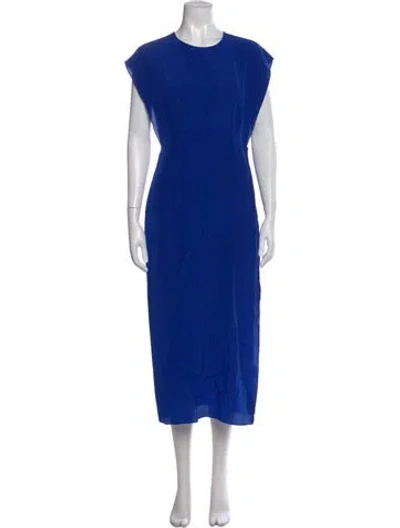 Pre-owned Adam Lippes Silk Long Dress In Blue