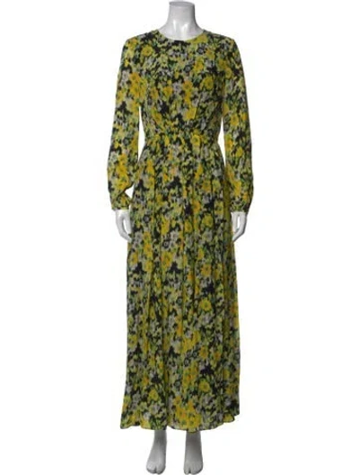 Pre-owned Adam Lippes Silk Long Dress In Green