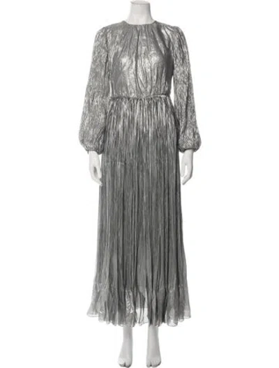 Pre-owned Adam Lippes Silk Long Dress In Multicolor