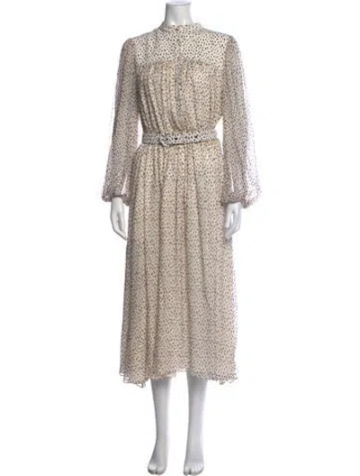 Pre-owned Adam Lippes Silk Long Dress In Neutrals