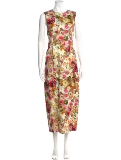 Pre-owned Adam Lippes Silk Long Dress In Purple