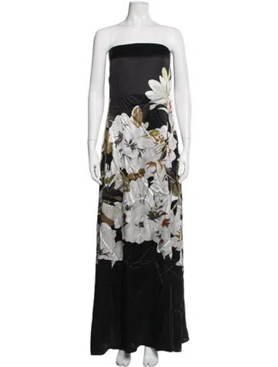 Pre-owned Adam Lippes Silk Long Dress W/ Tags In Black