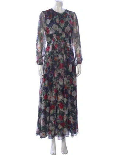 Pre-owned Adam Lippes Silk Long Dress W/ Tags In Multi