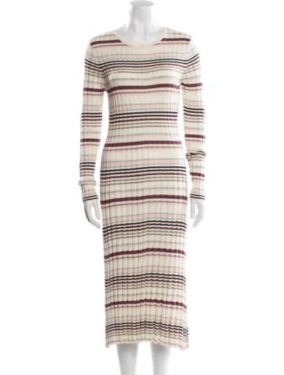 Pre-owned Adam Lippes Silk Midi Length Dress In Neutral