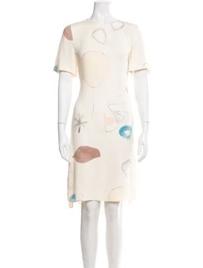 Pre-owned Adam Lippes Silk Midi Length Dress In Neutral