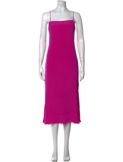 Pre-owned Adam Lippes Silk Midi Length Dress In Pink