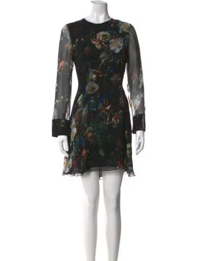Pre-owned Adam Lippes Silk Mini Dress In Black
