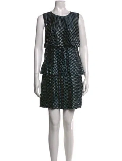 Pre-owned Adam Lippes Silk Mini Dress In Black