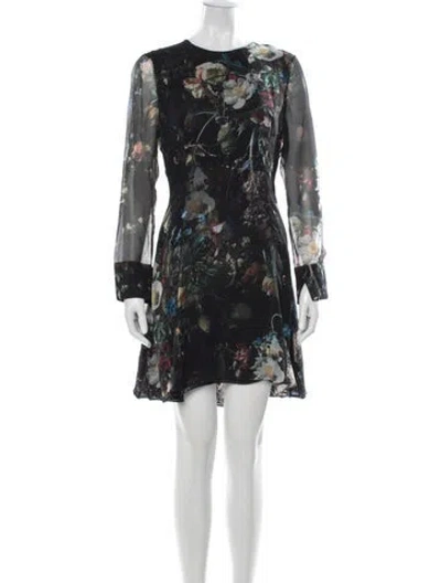 Pre-owned Adam Lippes Silk Mini Dress In Black