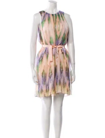 Pre-owned Adam Lippes Silk Mini Dress In Multi