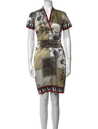 Pre-owned Adam Lippes Silk Mini Dress In Neutrals